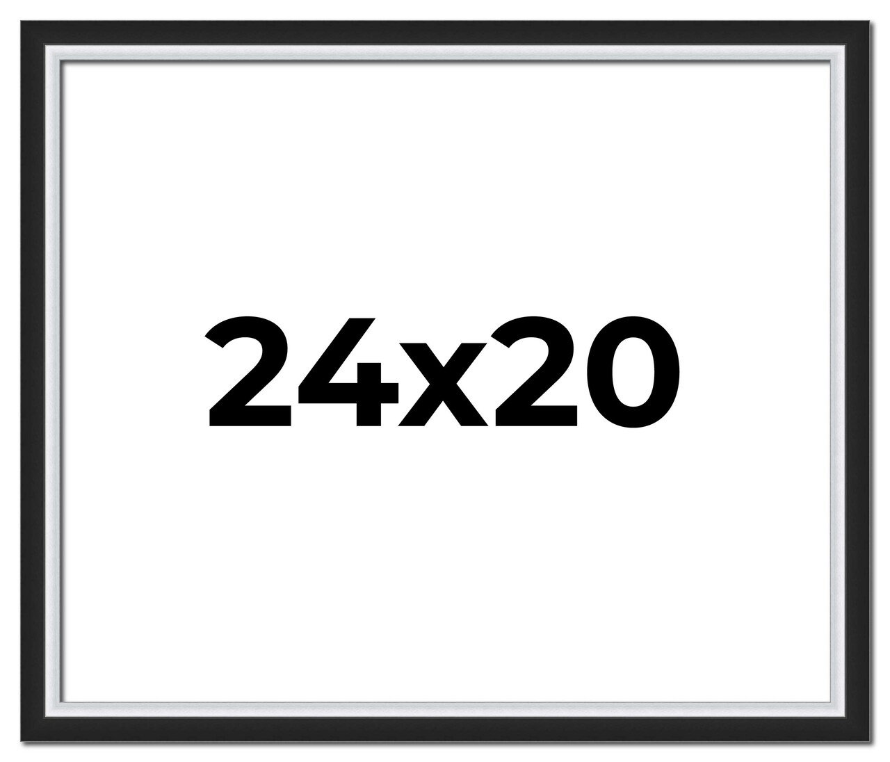 20x24 Flat Picture Frame with UV-Resistant Acrylic & Acid Free Backing, Available in 4 Finishes - Black, Brown, Gold, and Silver